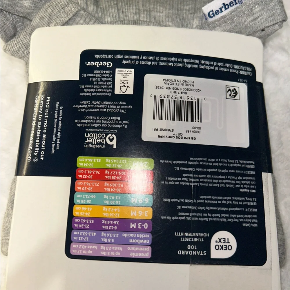 Gerber Baby Neutral 6-Pack Short Sleeve Snap Bottom Bodysuits Brand New